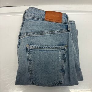 Citizens Of Humanity Light Blue Flare Jeans with Brown Patch